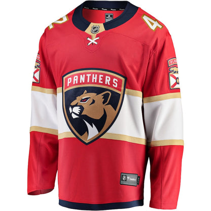 Gustav Forsling Florida Panthers   Home Breakaway  Jersey - Red