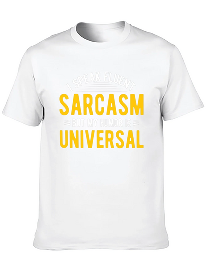 Fluent Sarcasm Humor Universal Black T-Shirt