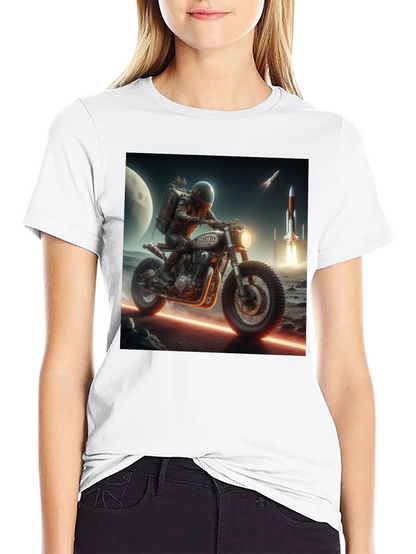Sci-Fi Motorcycle Graphic T-Shirt