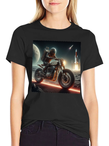 Sci-Fi Motorcycle Graphic T-Shirt