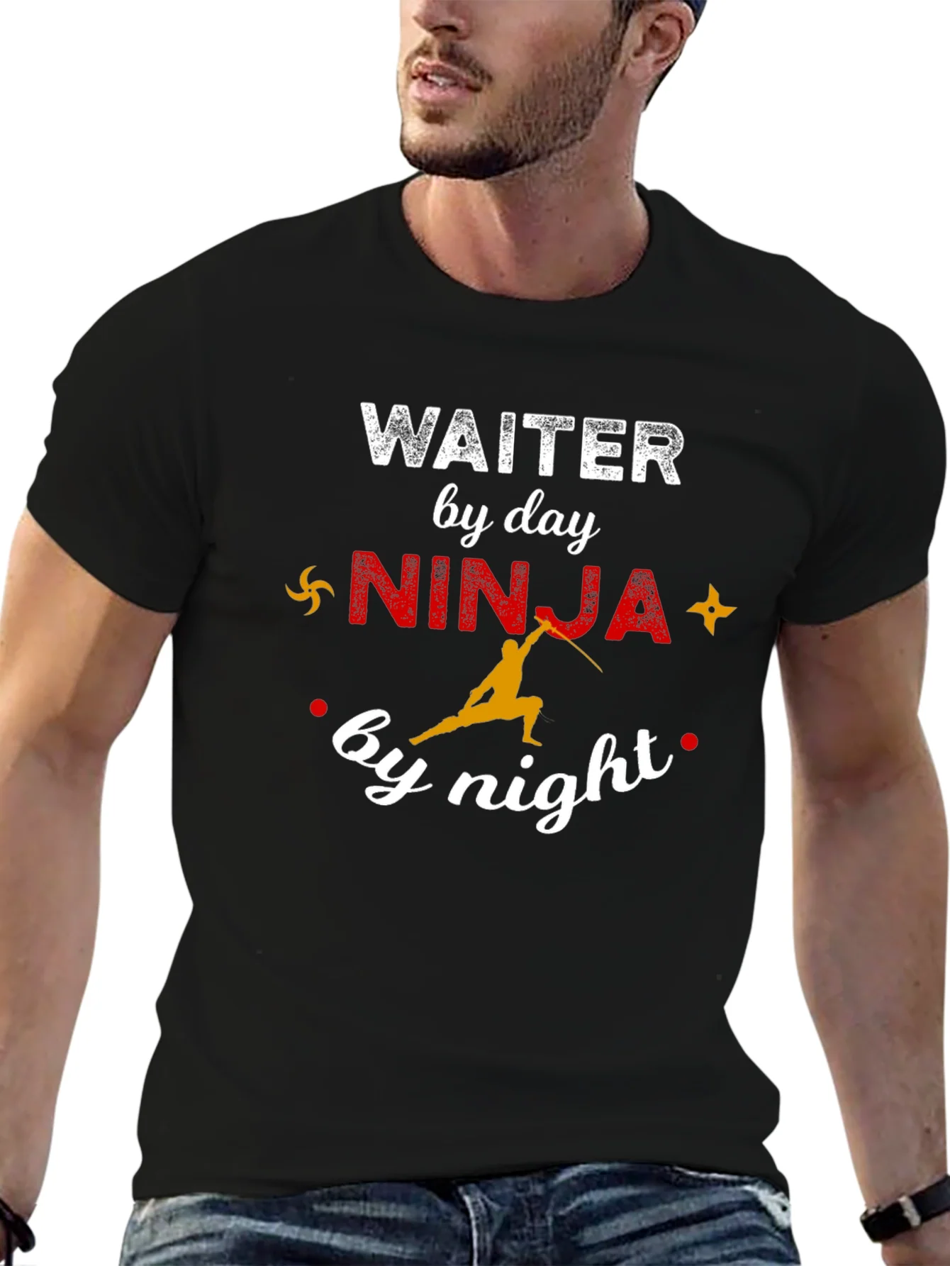 Waiter by Day Ninja by Night Graphic Tee