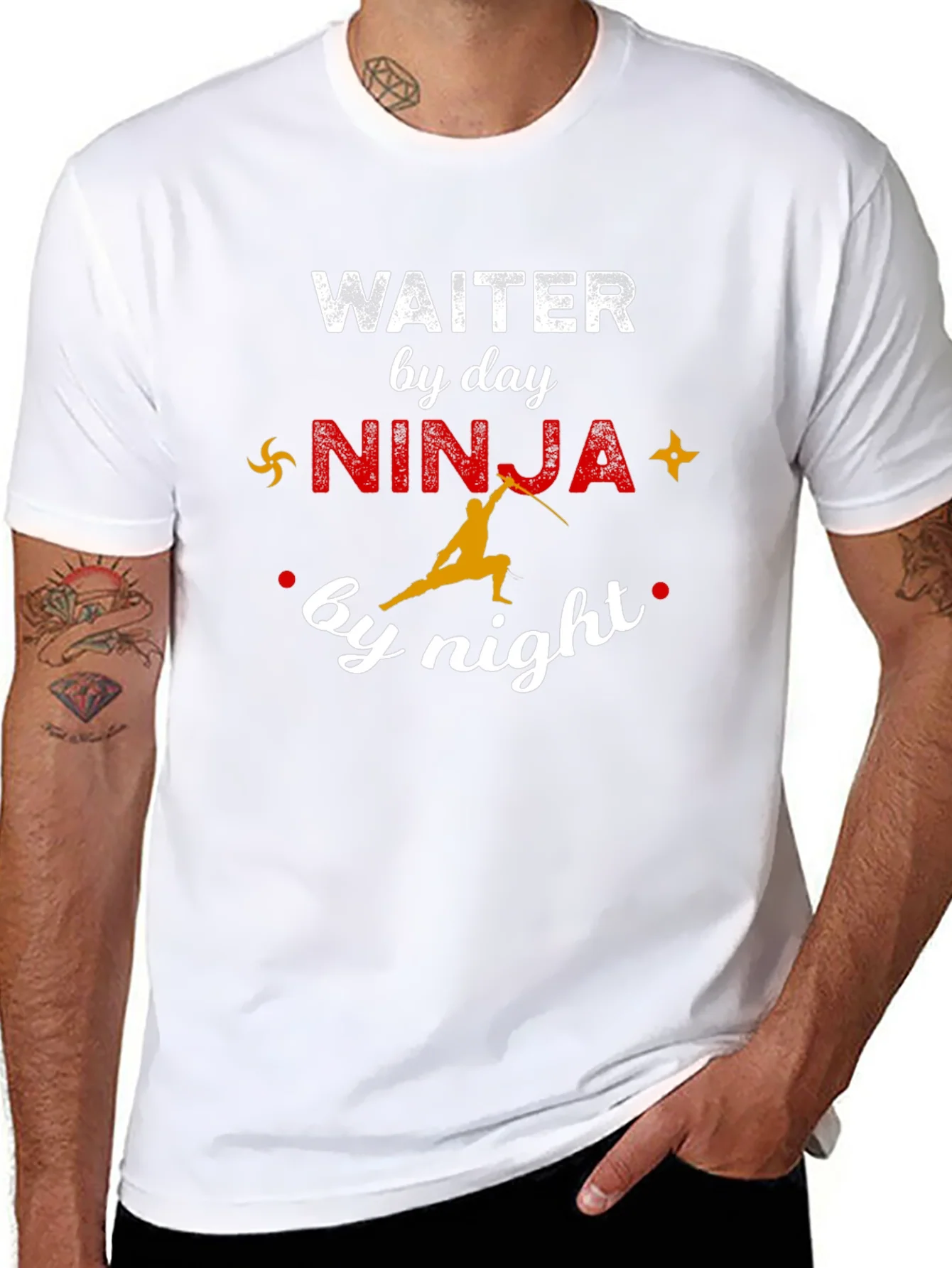 Waiter by Day Ninja by Night Graphic Tee