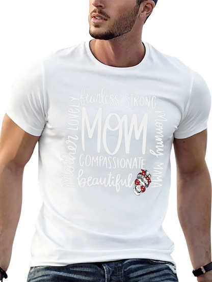 Fearless Strong Mom Graphic Tee - Black