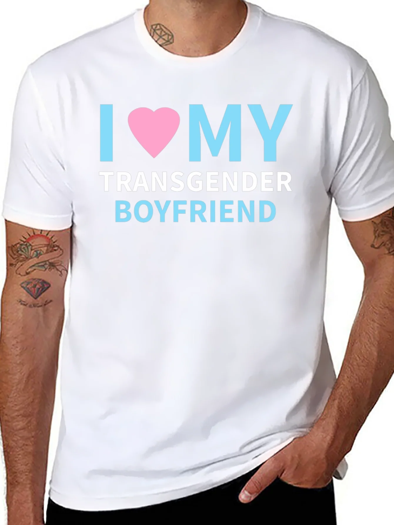 I Love My Transgender Boyfriend Pride T-Shirt