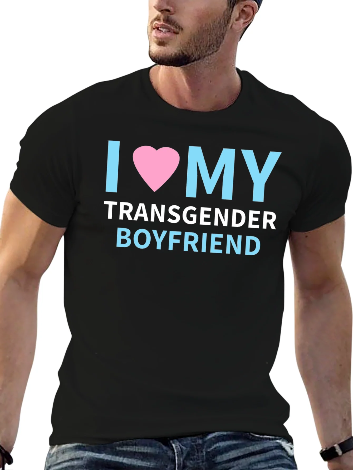 I Love My Transgender Boyfriend Pride T-Shirt