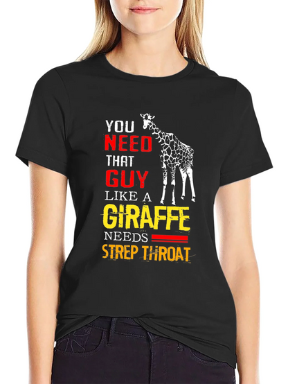 Giraffe Strep Throat T-Shirt - Funny Graphic Tee