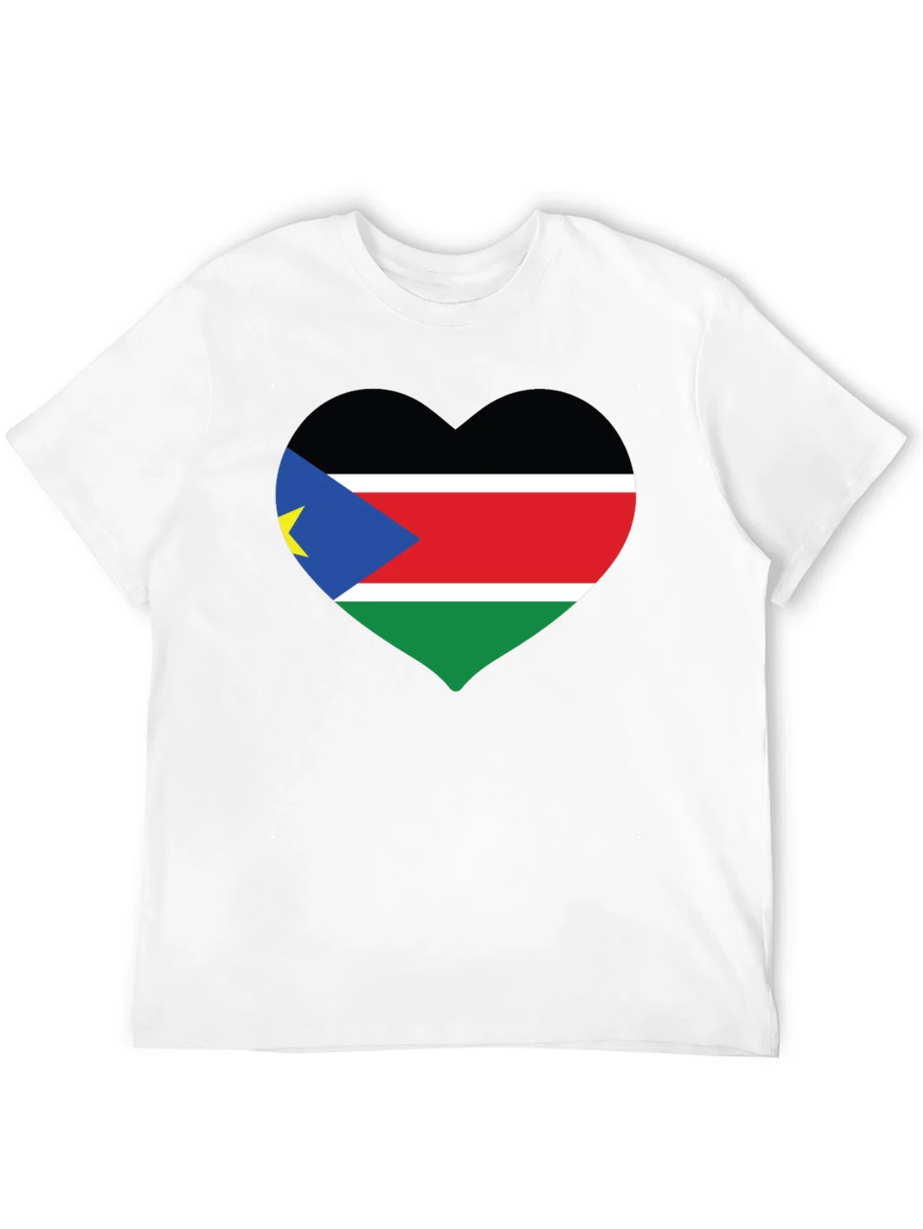 South Sudan Flag Heart T-Shirt
