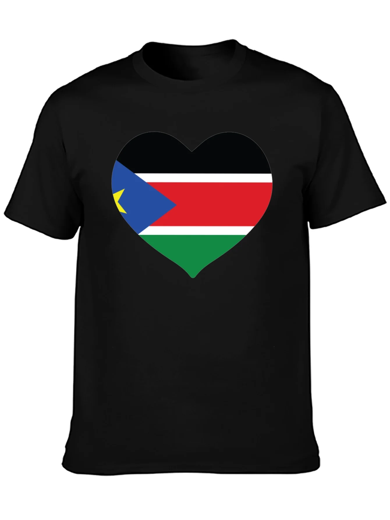 South Sudan Flag Heart T-Shirt