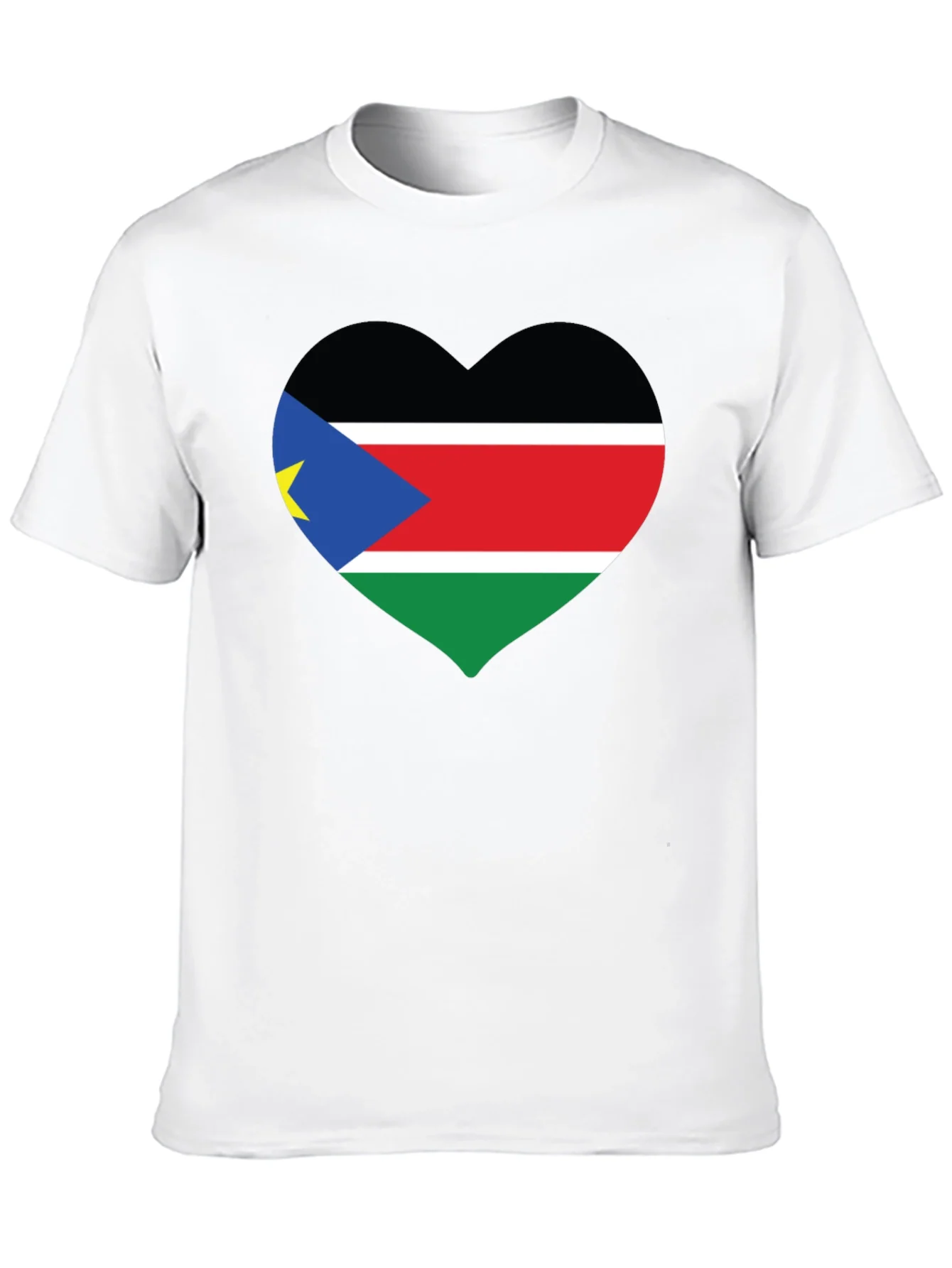 South Sudan Flag Heart T-Shirt