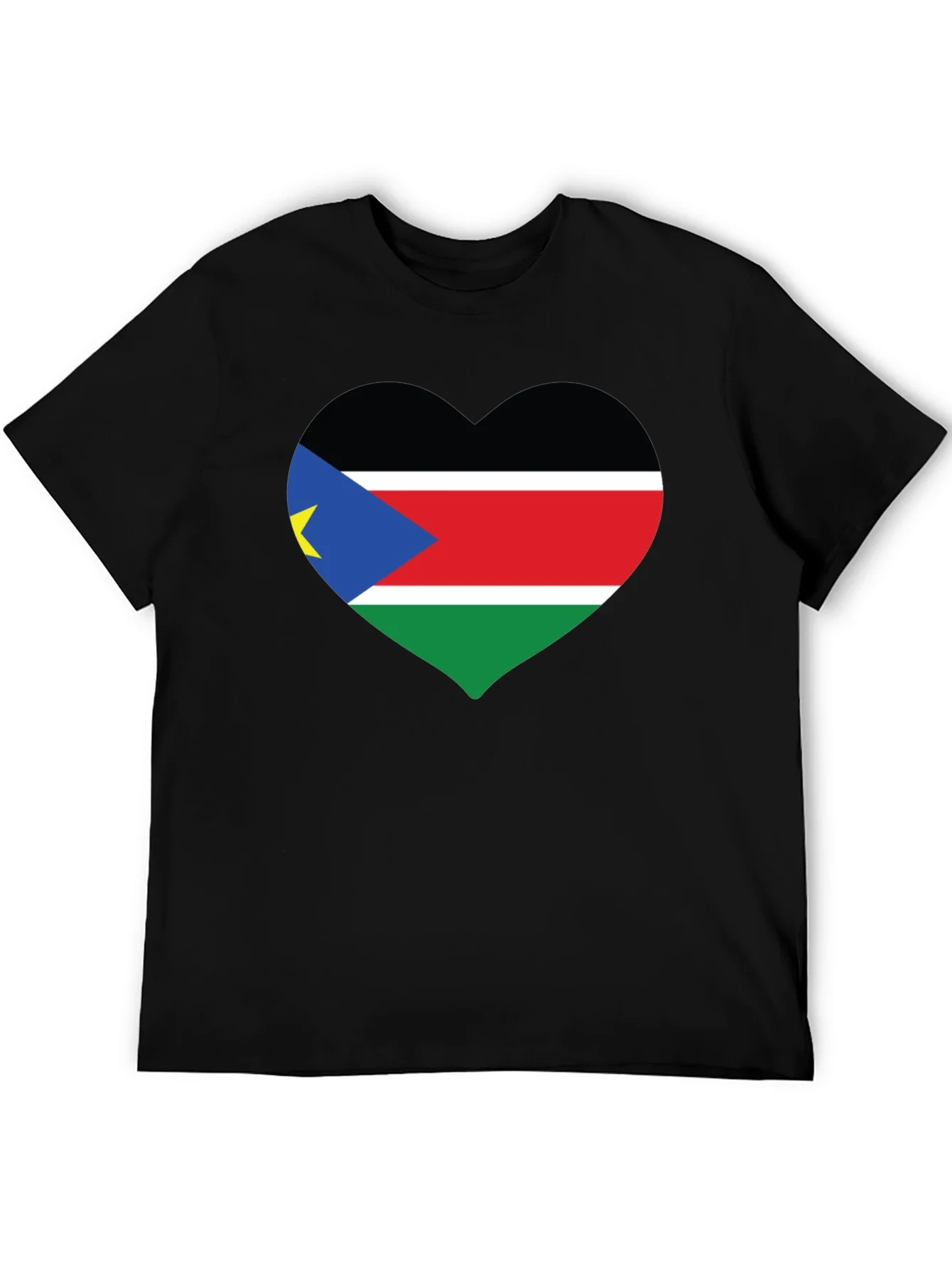 South Sudan Flag Heart T-Shirt