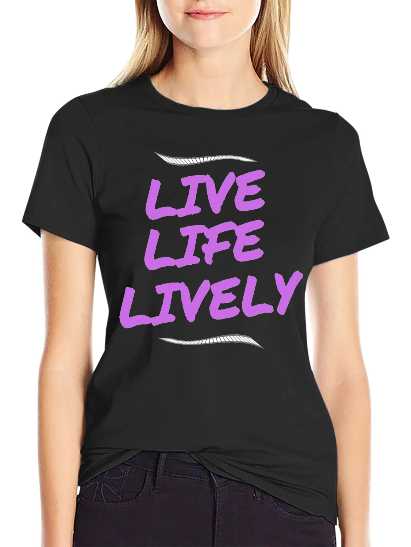 Live Life Lively Black T-Shirt