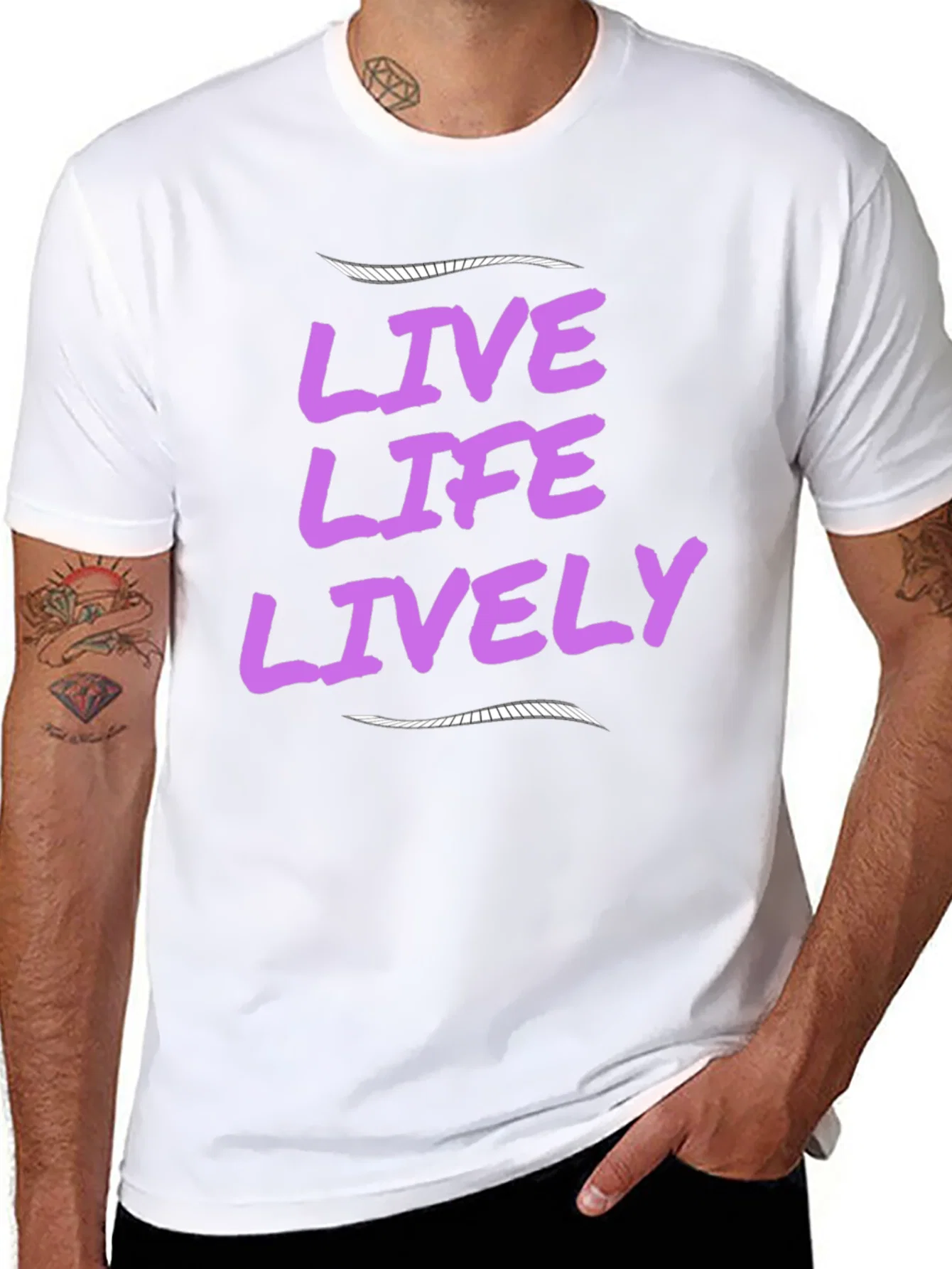 Live Life Lively Black T-Shirt