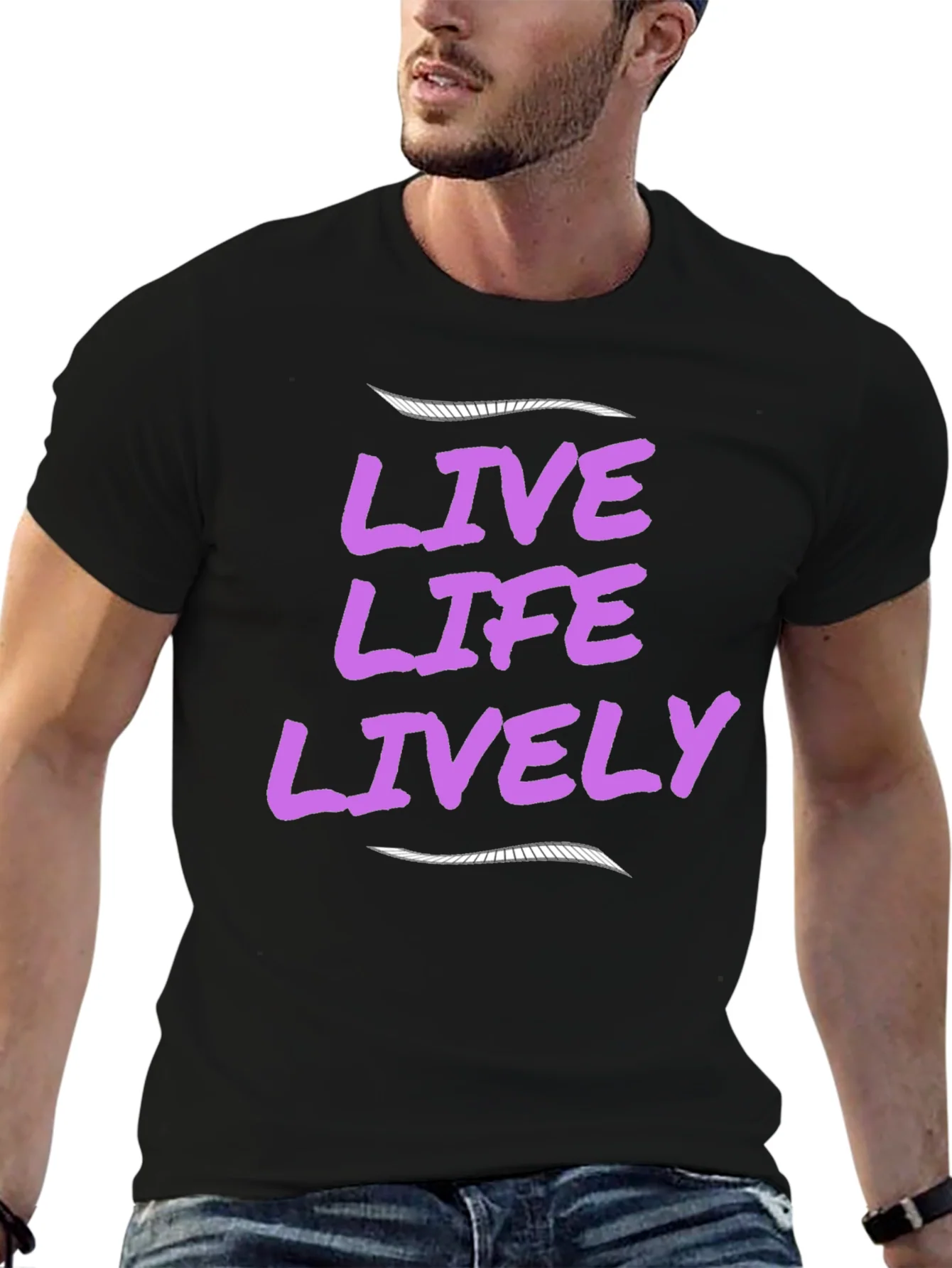 Live Life Lively Black T-Shirt