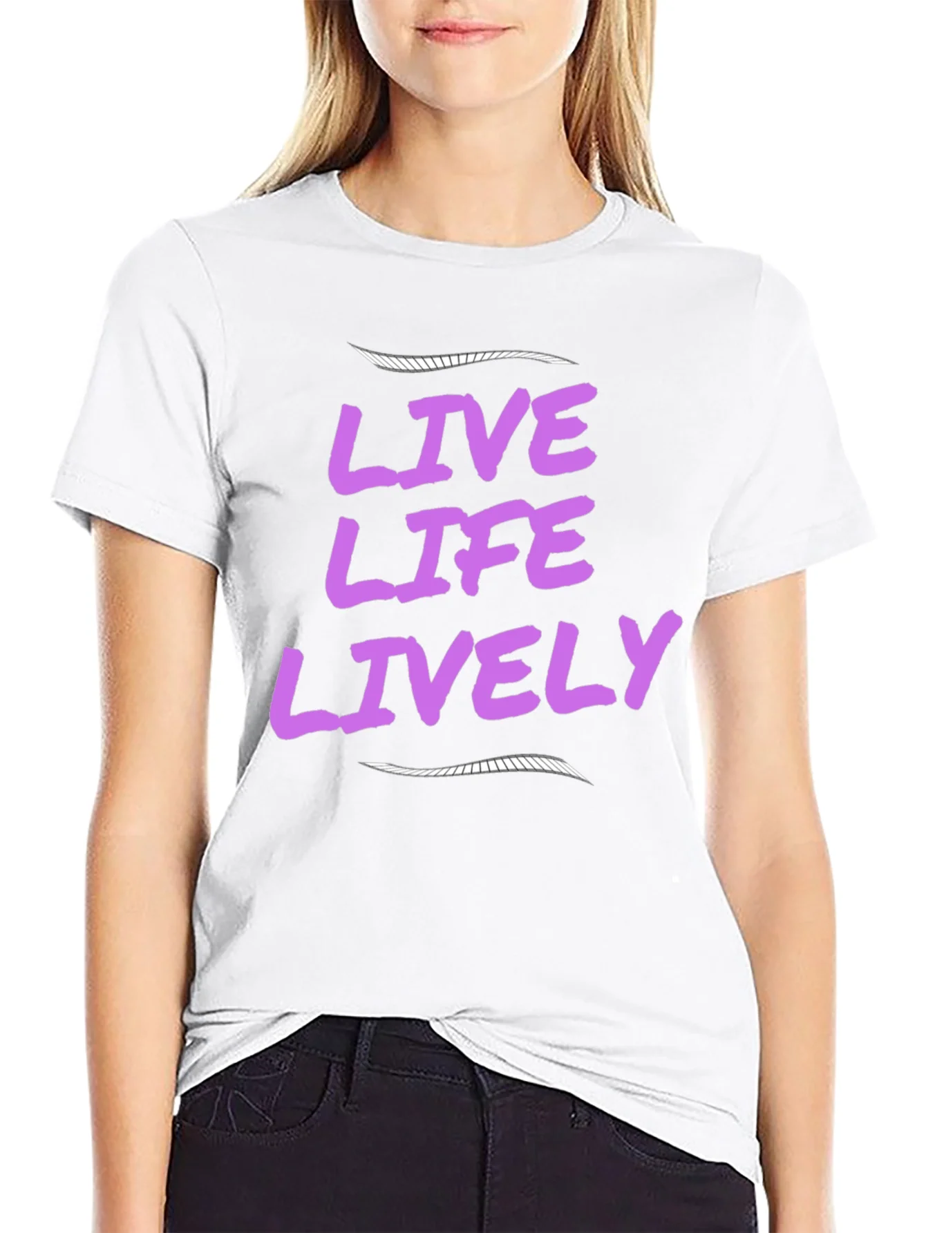 Live Life Lively Black T-Shirt