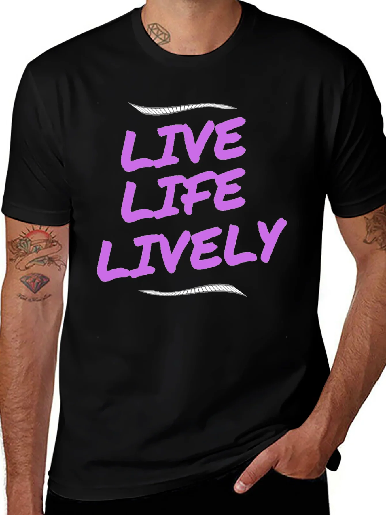 Live Life Lively Black T-Shirt