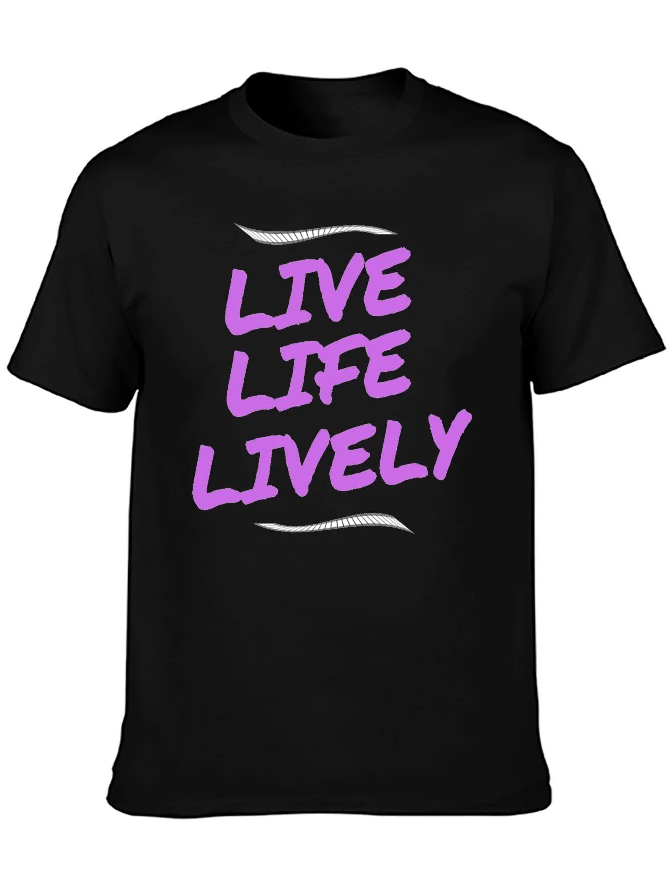 Live Life Lively Black T-Shirt