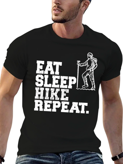 Eat Sleep Hike Repeat Black T-Shirt