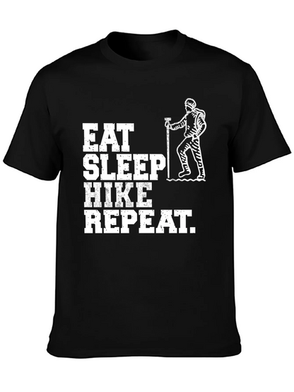 Eat Sleep Hike Repeat Black T-Shirt