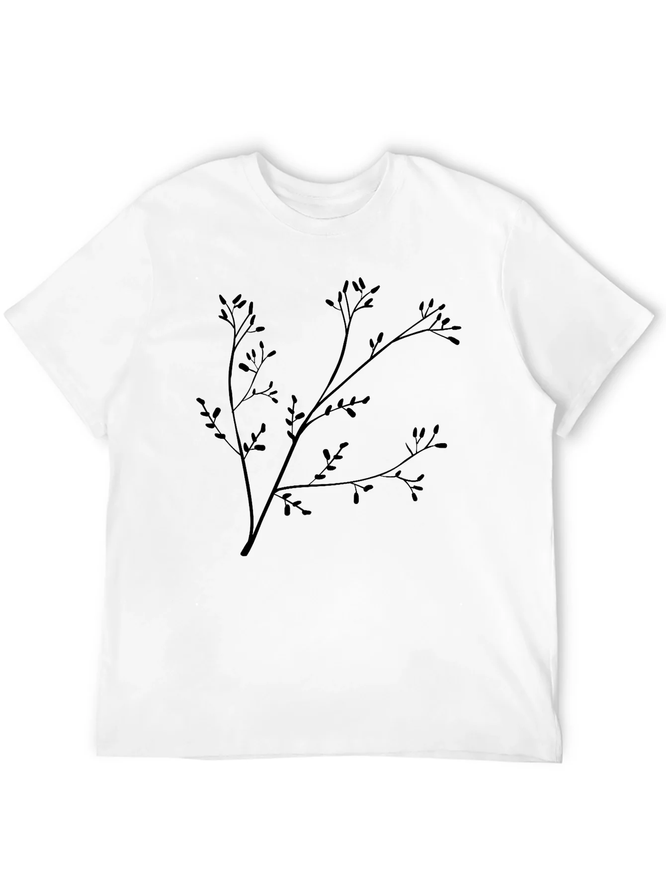 Black Branch Print T-Shirt