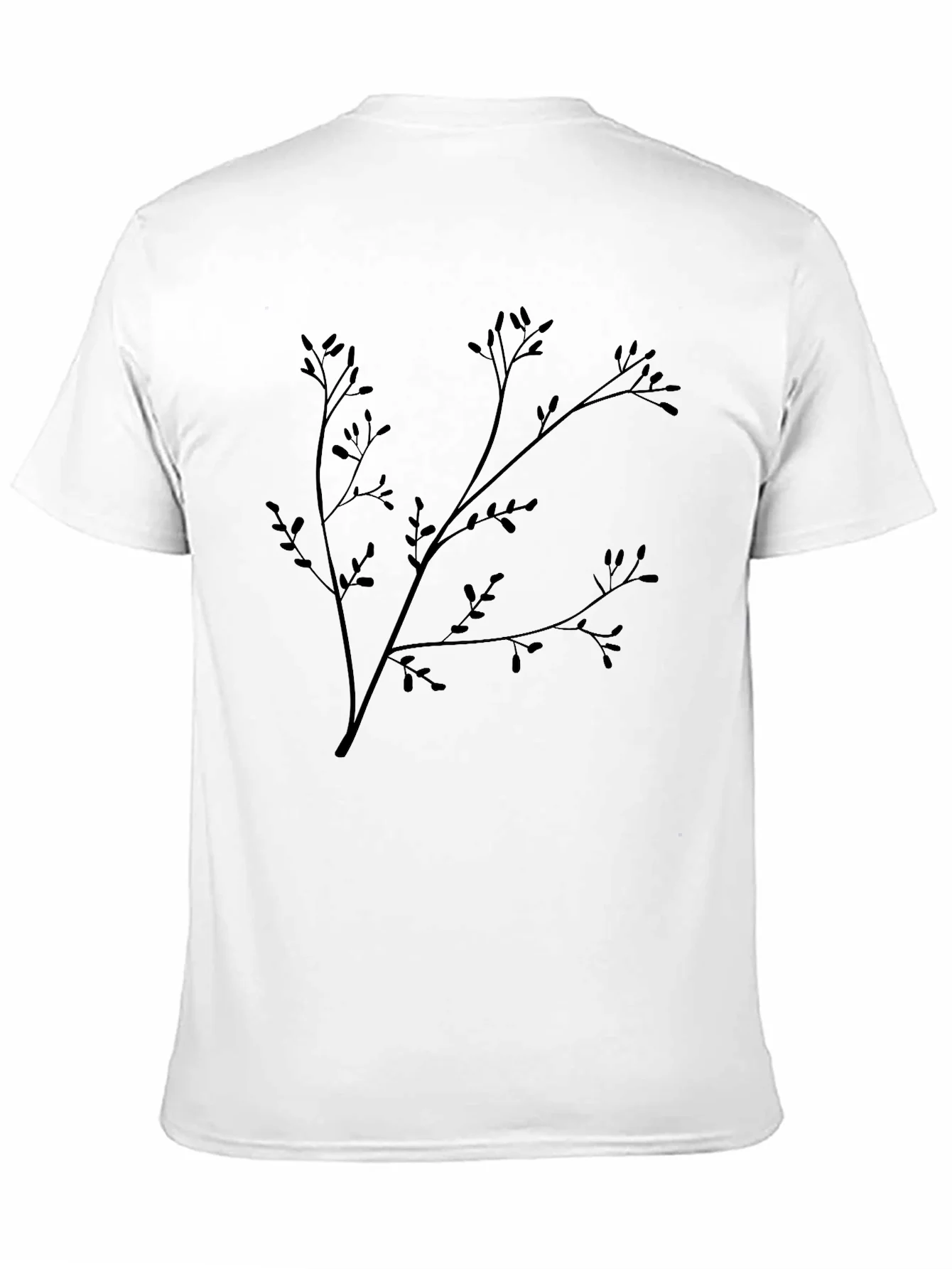 Black Branch Print T-Shirt